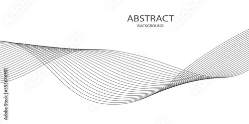 Abstract wave digital element for design. Curved wavy line design element