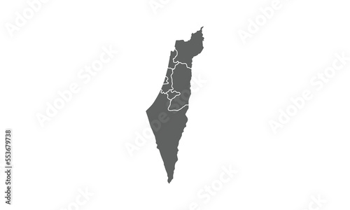 Israel map isolated on white background.for annual infographics report website layout