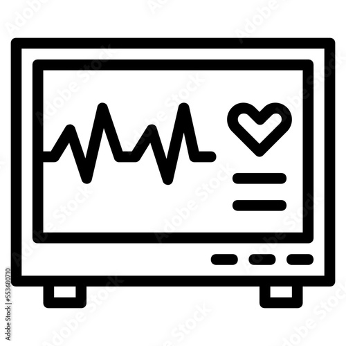 cardiogram outline icon