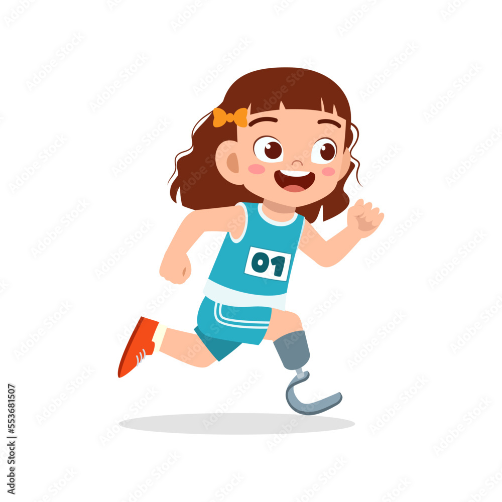 little kid with prosthetic leg run on race little kid with prosthetic leg run on race