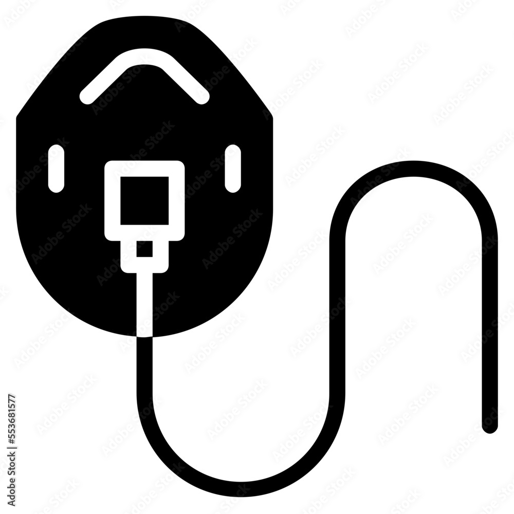 oxygen mask glyph icon oxygen mask glyph icon