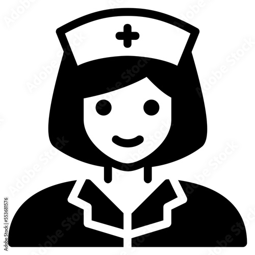 nurse glyph icon