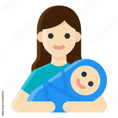 babysitter flat icon