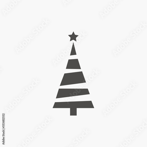 Christmas, New year tree icon vector isolated. fir, winter, pine tree symbol sign