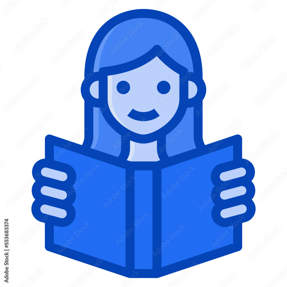 reading blue icon