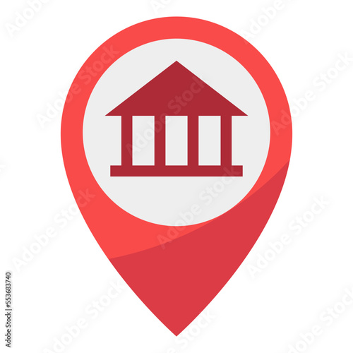 museum flat icon