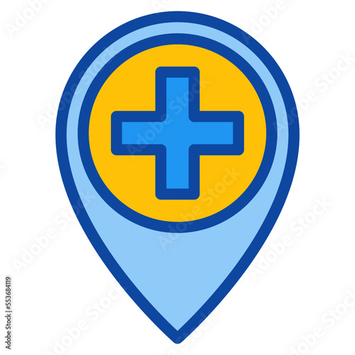 hospital two tone icon