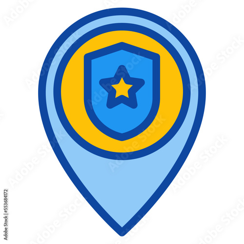 Free Download police station two tone icon - GFXLoad