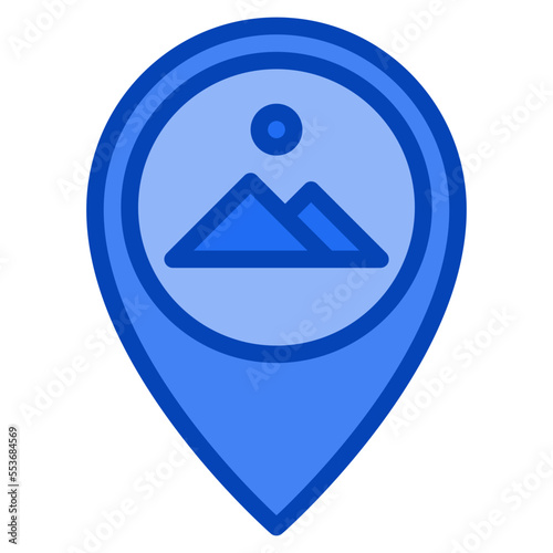Free Download mountain blue icon - GFXLoad