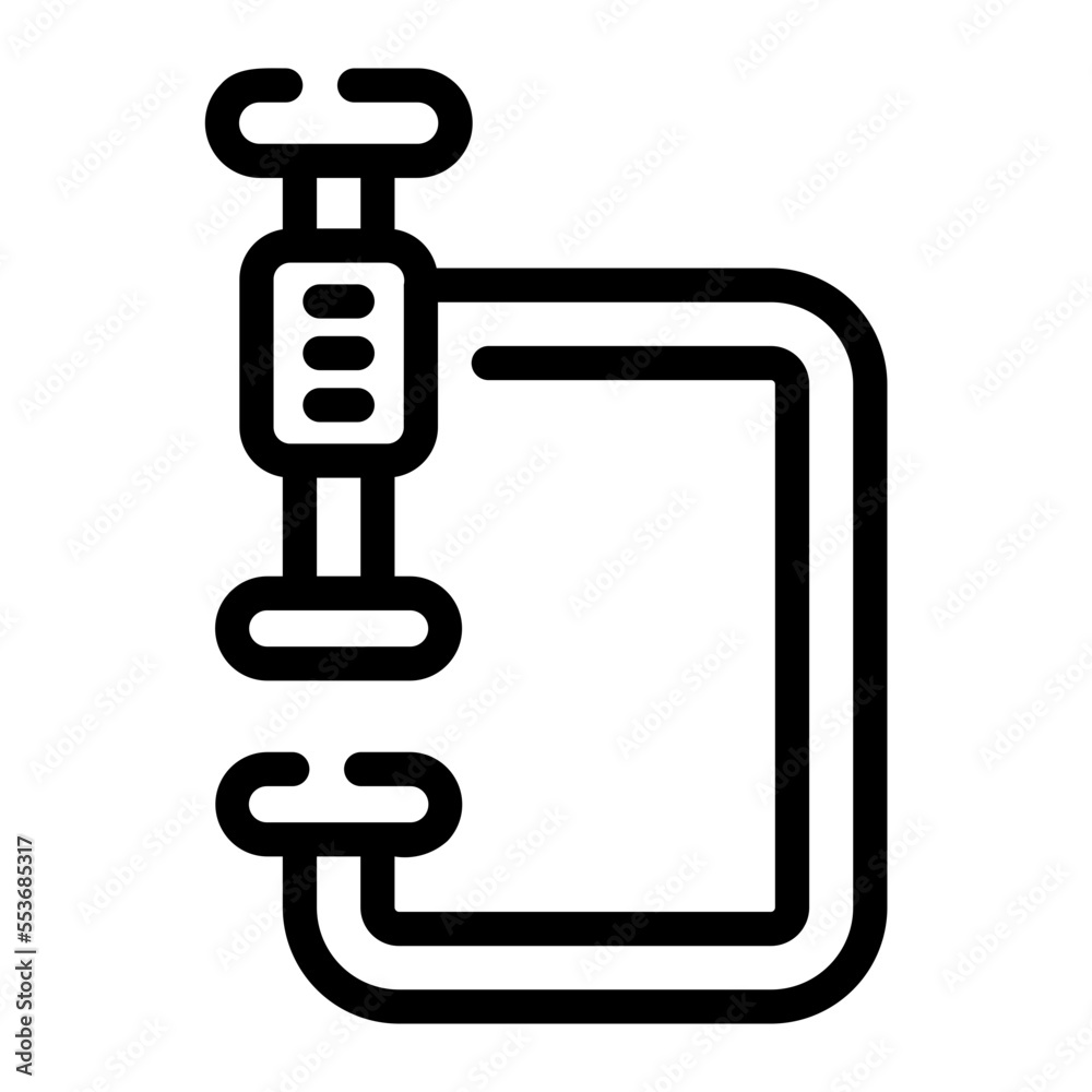 clamp line icon clamp line icon