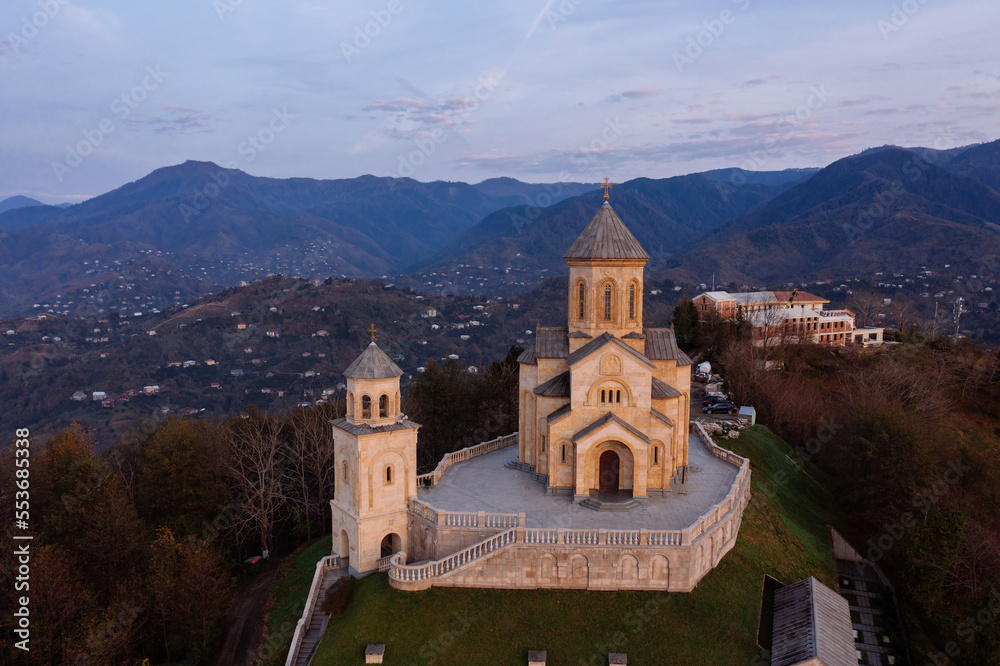 Holy Trinity Church, Sameba, Batumi Georgia, aerial drone view
