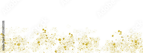 Gold splash particles isolated, overlay metallic background, luxury golden texture, small glitter points illustration