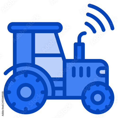 smart farm blue icon