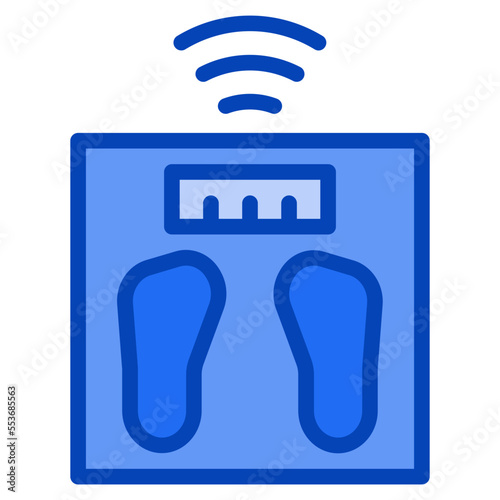 weighing blue icon