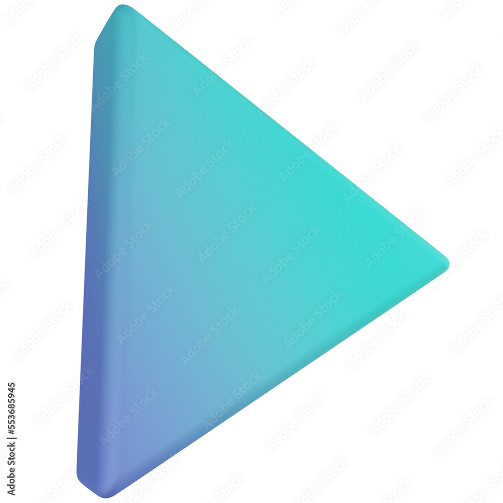 prism triangular 3d render icon with transparent background prism triangular 3d render icon with transparent background