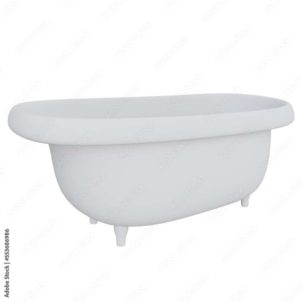bathtub 3d render icon with transparent background bathtub 3d render icon with transparent background