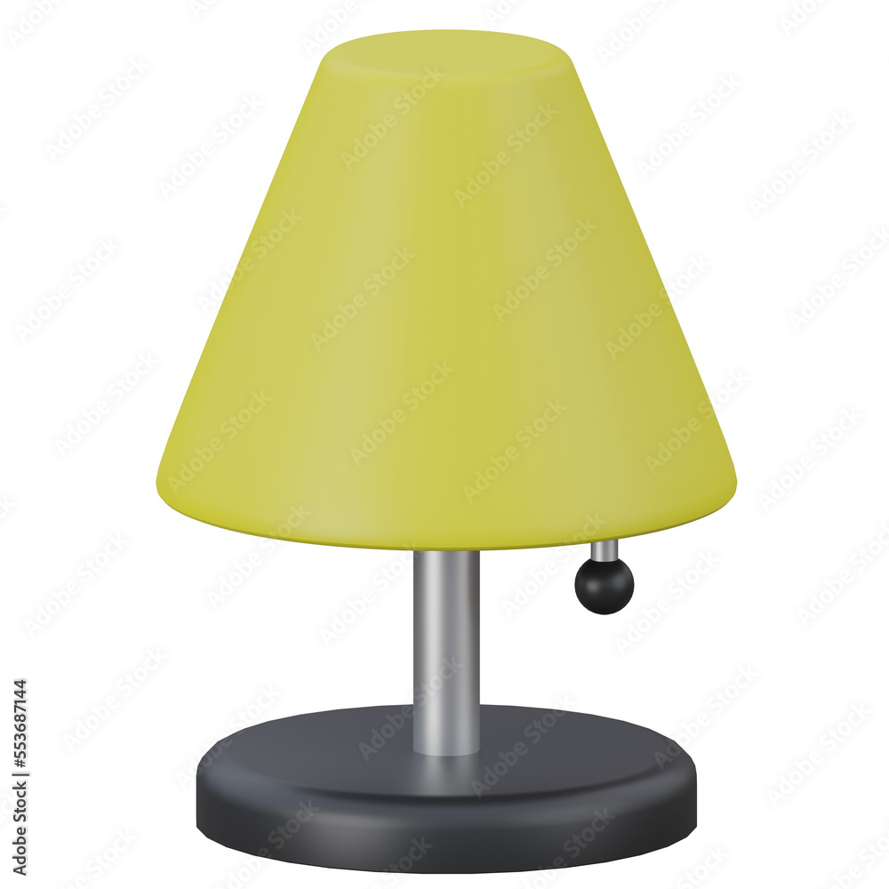 desk lamp 3d render icon with transparent background desk lamp 3d render icon with transparent background