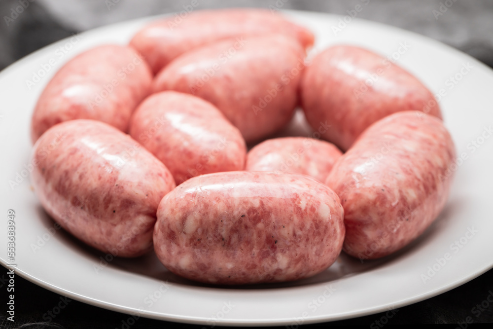 rolled botifarra, a pork meat sausage typical of Catalonia, Spain rolled botifarra, a pork meat sausage typical of Catalonia, Spain