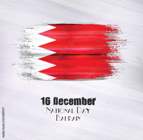 Vector illustration of Bahrain,16 December,National Day