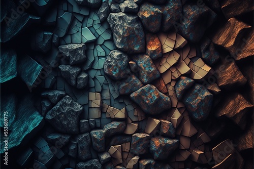 texture organique abstraite de roche craquelée et brisée