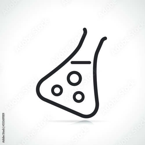 chemistry flask thin line icon