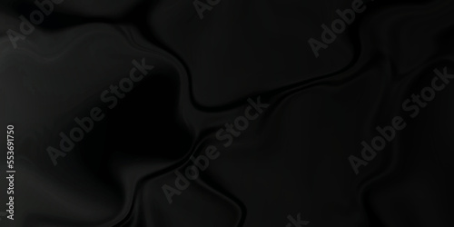 Black silk background . Black satin background texture . abstract background luxury cloth or liquid wave or wavy folds of grunge silk texture material or smooth luxurious . 