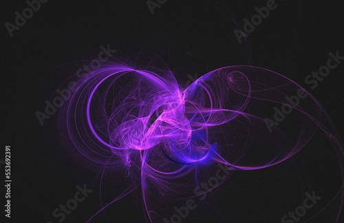  3D rendering abstract multicolor fractal background