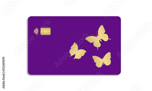 Purple bank card