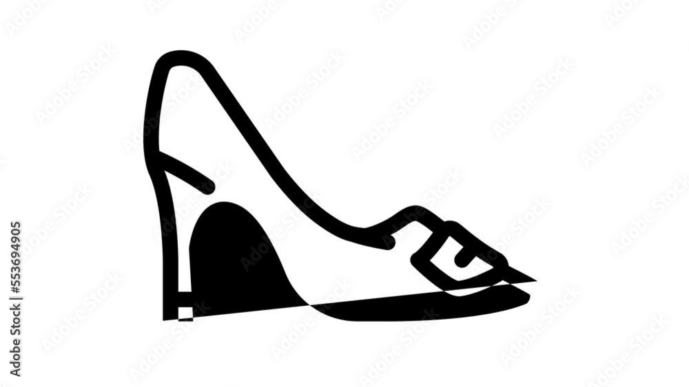 pumps and slingbacks line icon animation pumps and slingbacks line icon animation