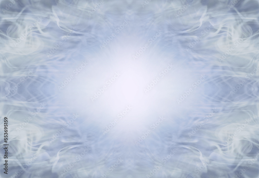 Cool Holistic Spiritual Therapy Award Diploma Certificate Background Template - silvery blue ethereal multicoloured energy field background with copy space for accreditation purposes
