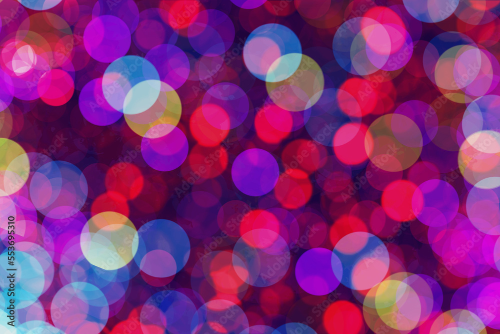 Abstract bokeh dream colorful light overlay blurred background