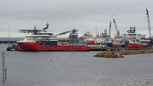 Peterhead Harbor  in Scotland photo