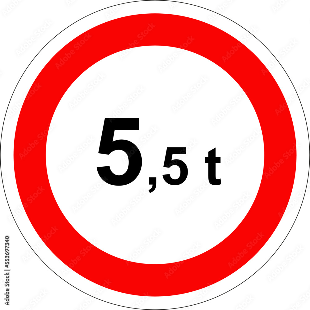 Panneau Routier Interdit Véhicule Longueur Supérieure B10a