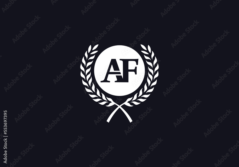 Laurel wreath logo and laurel wreath circle leaf icon vector design with letters. Laurel wreath leaf circle favicon and icon Laurel wreath logo and laurel wreath circle leaf icon vector design with letters. Laurel wreath leaf circle favicon and icon