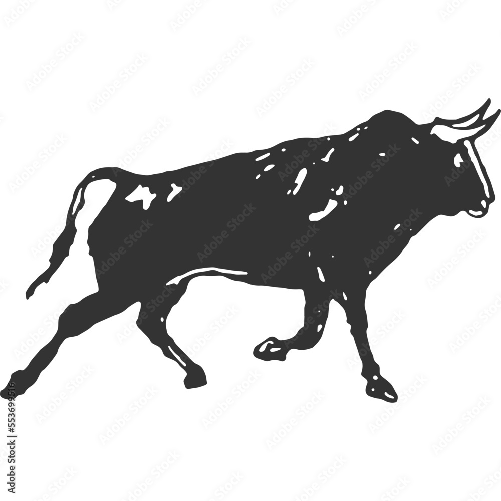 Bull Vintage Illustration Vector