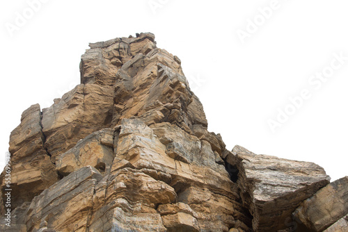 Slika na platnu Isolated PNG cutout of a cliff on a transparent background, ideal for photobashi