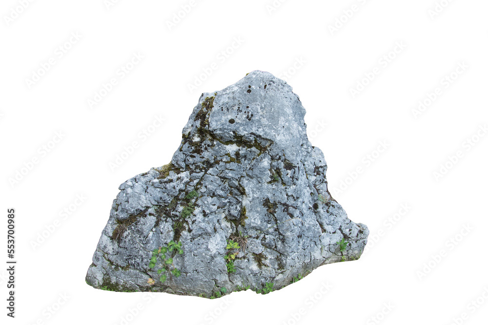 Obraz premium Isolated PNG cutout of a rock on a transparent background, ideal for photobashing, matte-painting, concept art