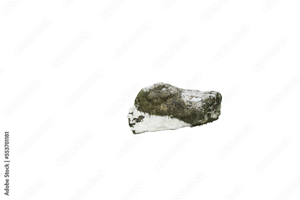 Isolated PNG cutout of a rock on a transparent background, ideal for photobashing, matte-painting, concept art
