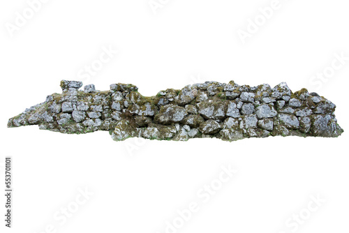 Isolated PNG cutout of a rock wall ruin on a transparent background, ideal for p Fototapet
