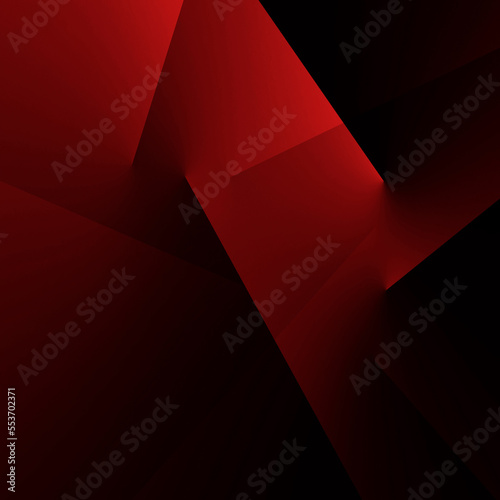 Black red color abstract modern luxury background for design. Geometric shapes, triangles, squares, rectangles, stripes, lines. Futuristic. 3d effect. Gradient. Template. Minimal.