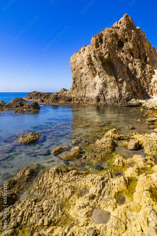 El Dedo Reef, Cabo de Gata-Níjar Natural Park, UNESCO Biosphere Reserve, Hot Desert Climate Region, Almería, Andalucía, Spain, Europe