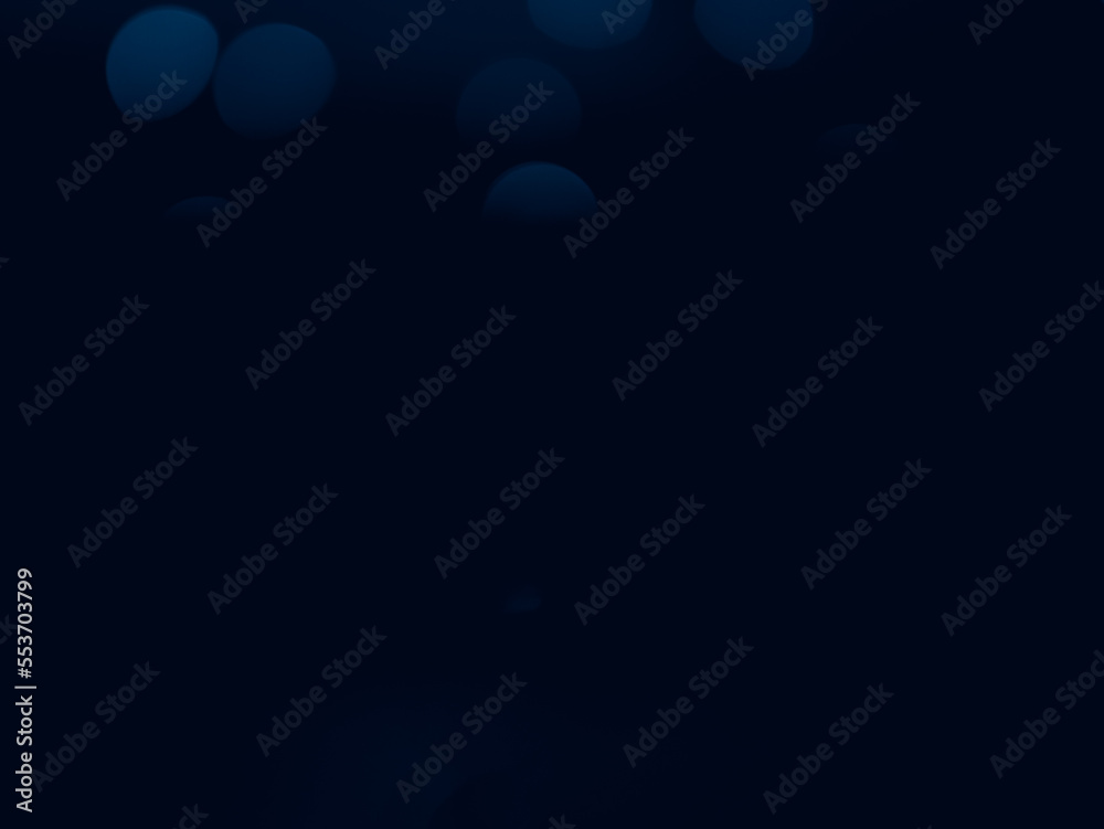 Obraz premium Dark blue round bokeh background copy space