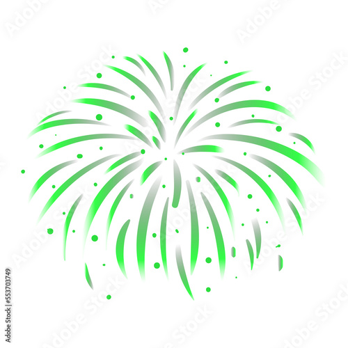 green shine bright firework