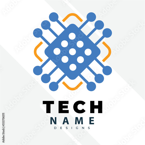 Tecnology Logo Design Inspiration. Logo vector template. Abstract tecnology logo design with creative concept premium vector