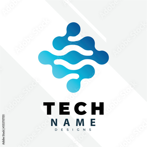 Tecnology Logo Design Inspiration. Logo vector template. Abstract tecnology logo design with creative concept premium vector