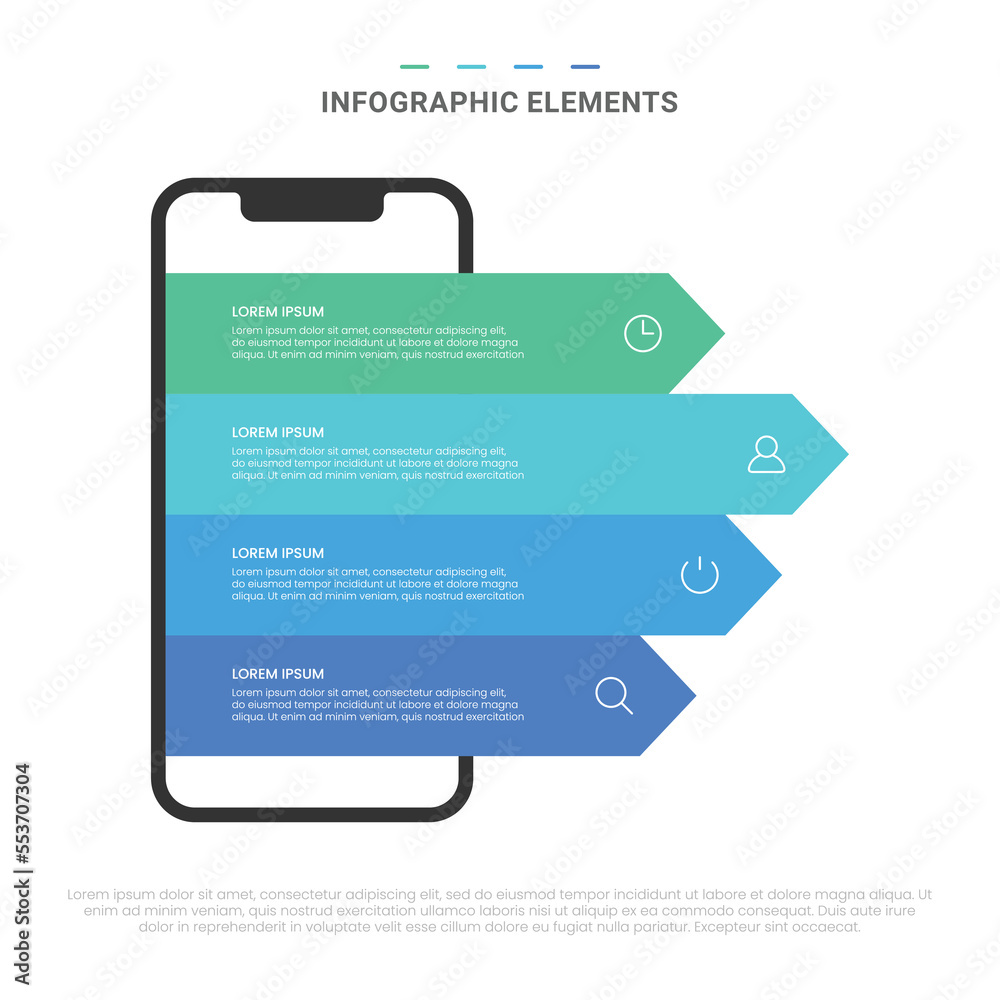Fototapeta premium Vector modern shapes options infographic elements for business with icons template design