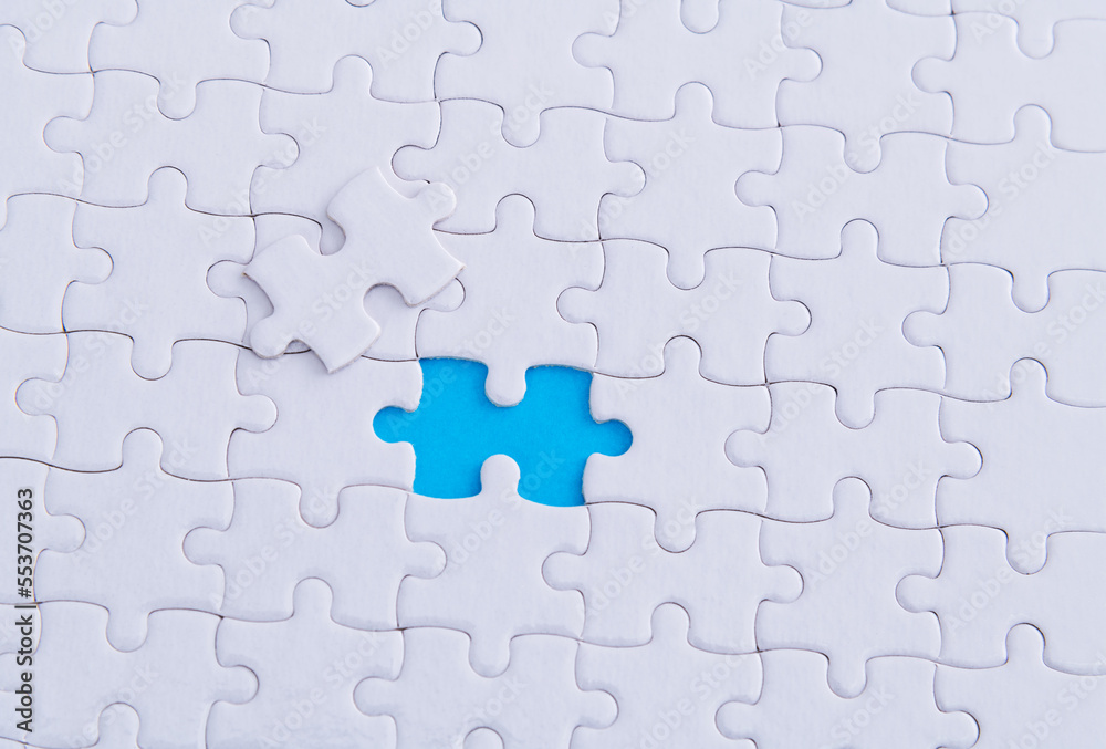 The last piece of jigsaw puzzle The last piece of jigsaw puzzle