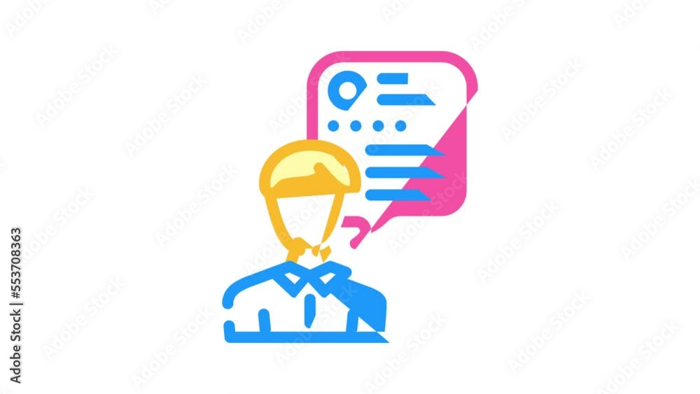 customer review testimonial color icon animation