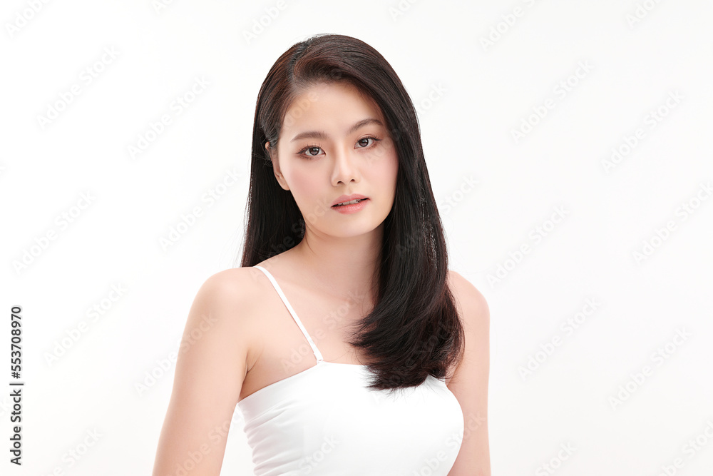 Beautiful young asian woman with clean fresh skin on white background, Face care, Facial treatment, Cosmetology, beauty and spa, Asian women portrait. Beautiful young asian woman with clean fresh skin on white background, Face care, Facial treatment, Cosmetology, beauty and spa, Asian women portrait.