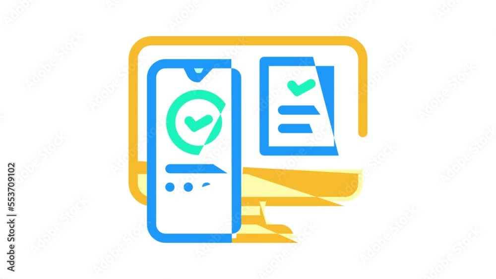 two step authentication color icon animation two step authentication color icon animation